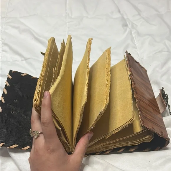 Hocus Pocus book of spells vintage leather journal with lock around 96 pages - Picture 6 of 6